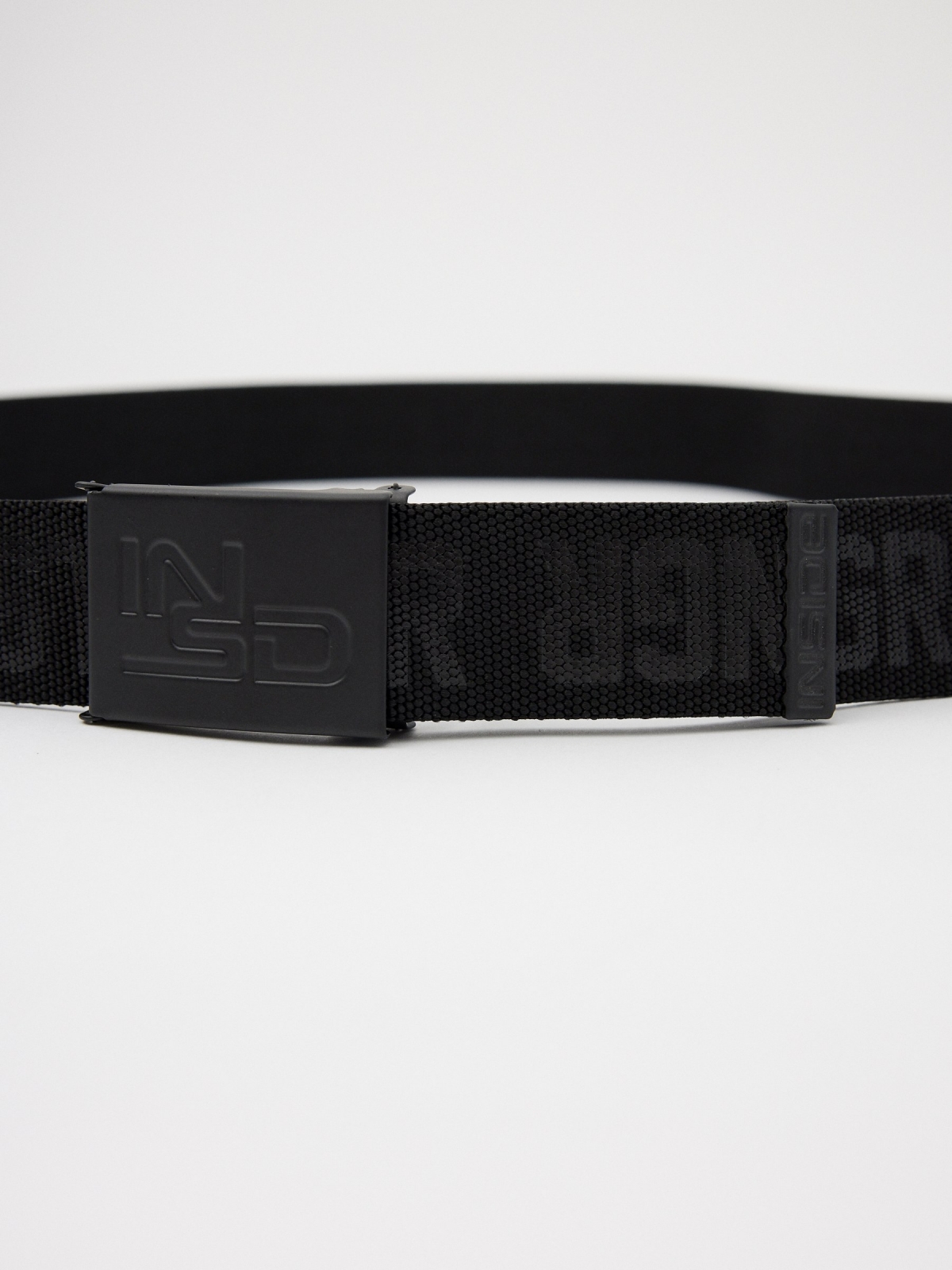 Cinto de lona elástica masculina preto