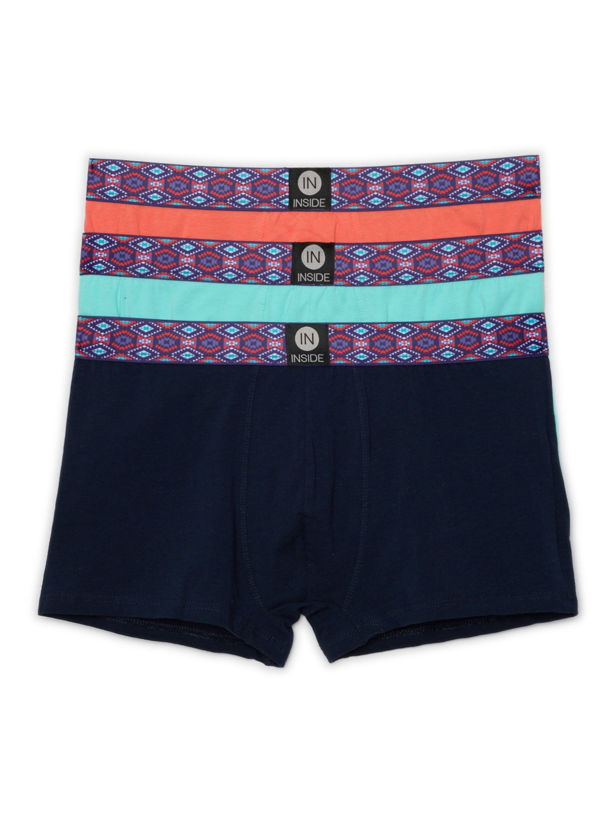 Printed boxer briefs for men multicolor middle front view