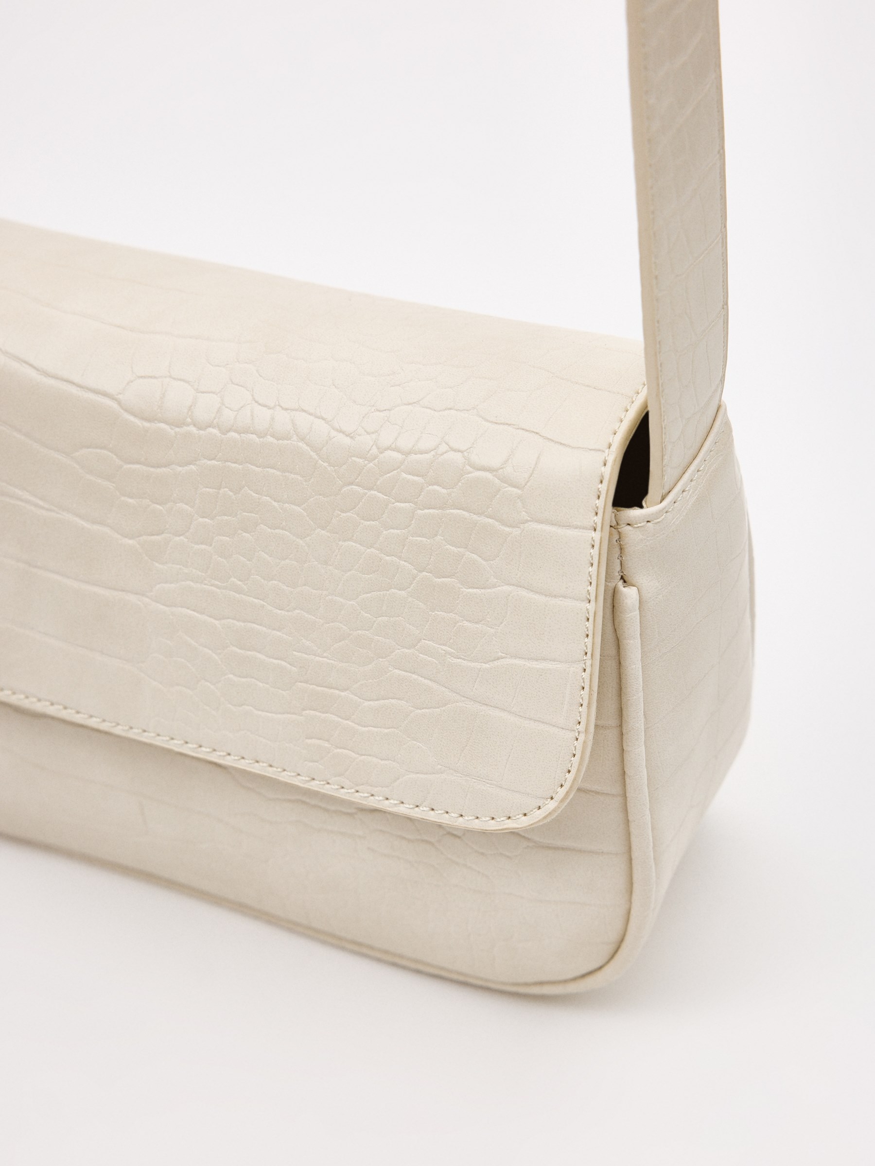 Bolso efecto piel blanco blanco roto