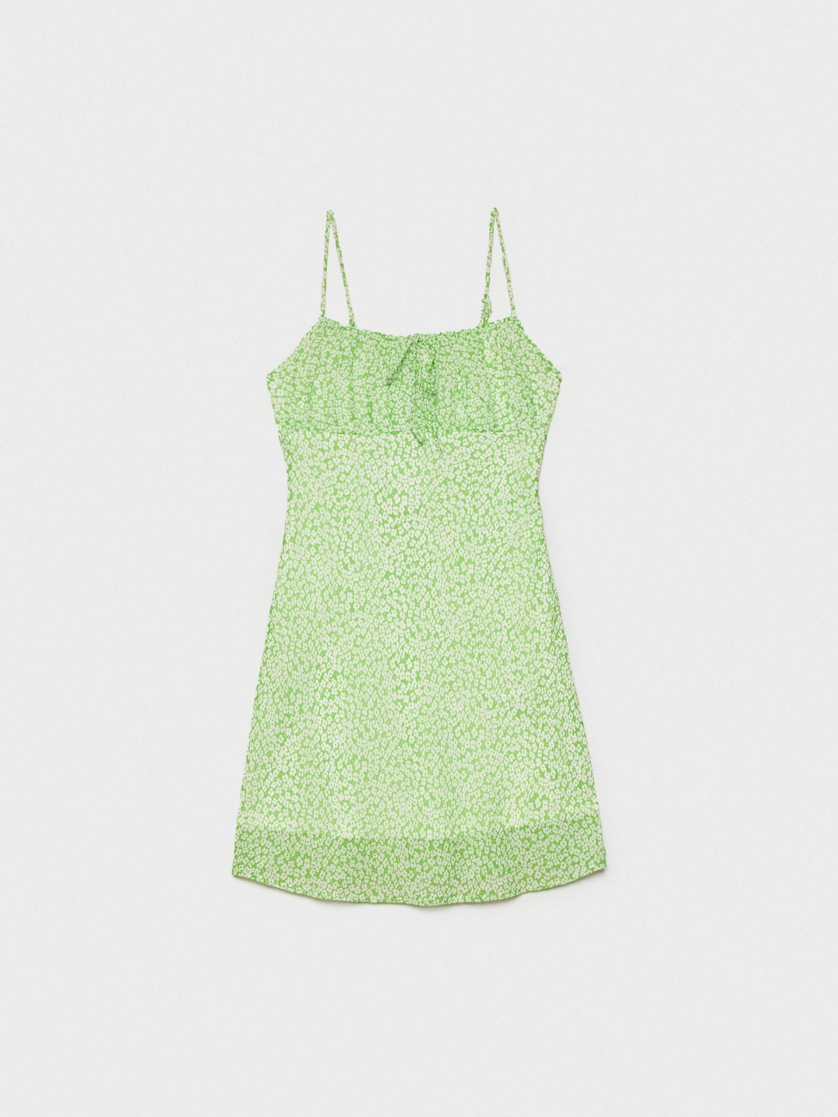 %Pto% Mini dress square neckline light green