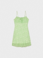 %Pto% Mini dress square neckline light green