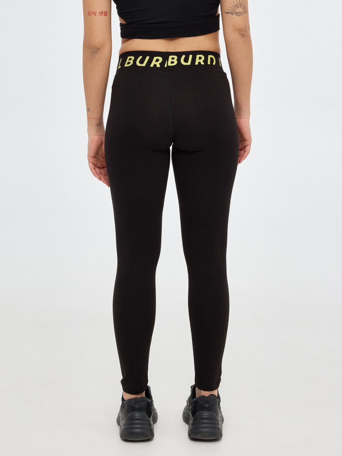 Legging All burn it preto vista geral frontal