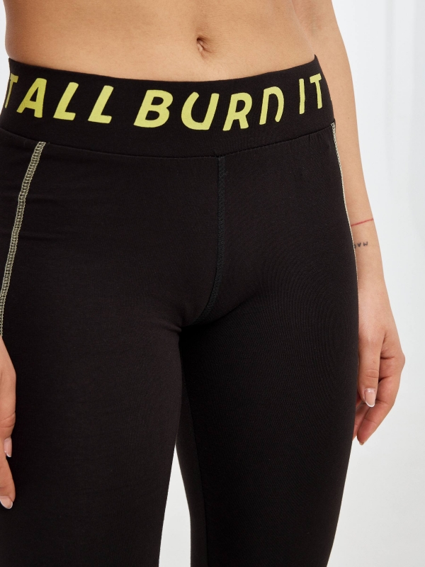 Legging All burn it preto primeiro plano