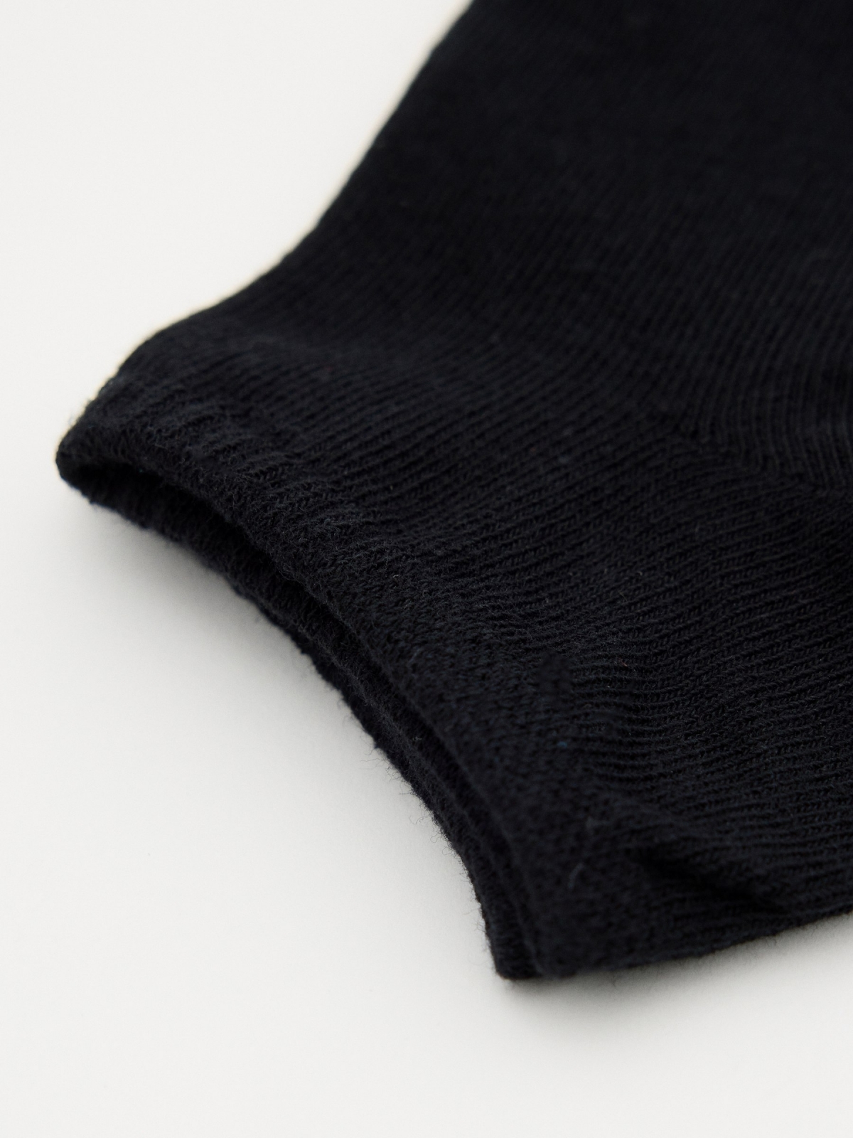 Pack 4 calcetines tobilleros negro vista media frontal