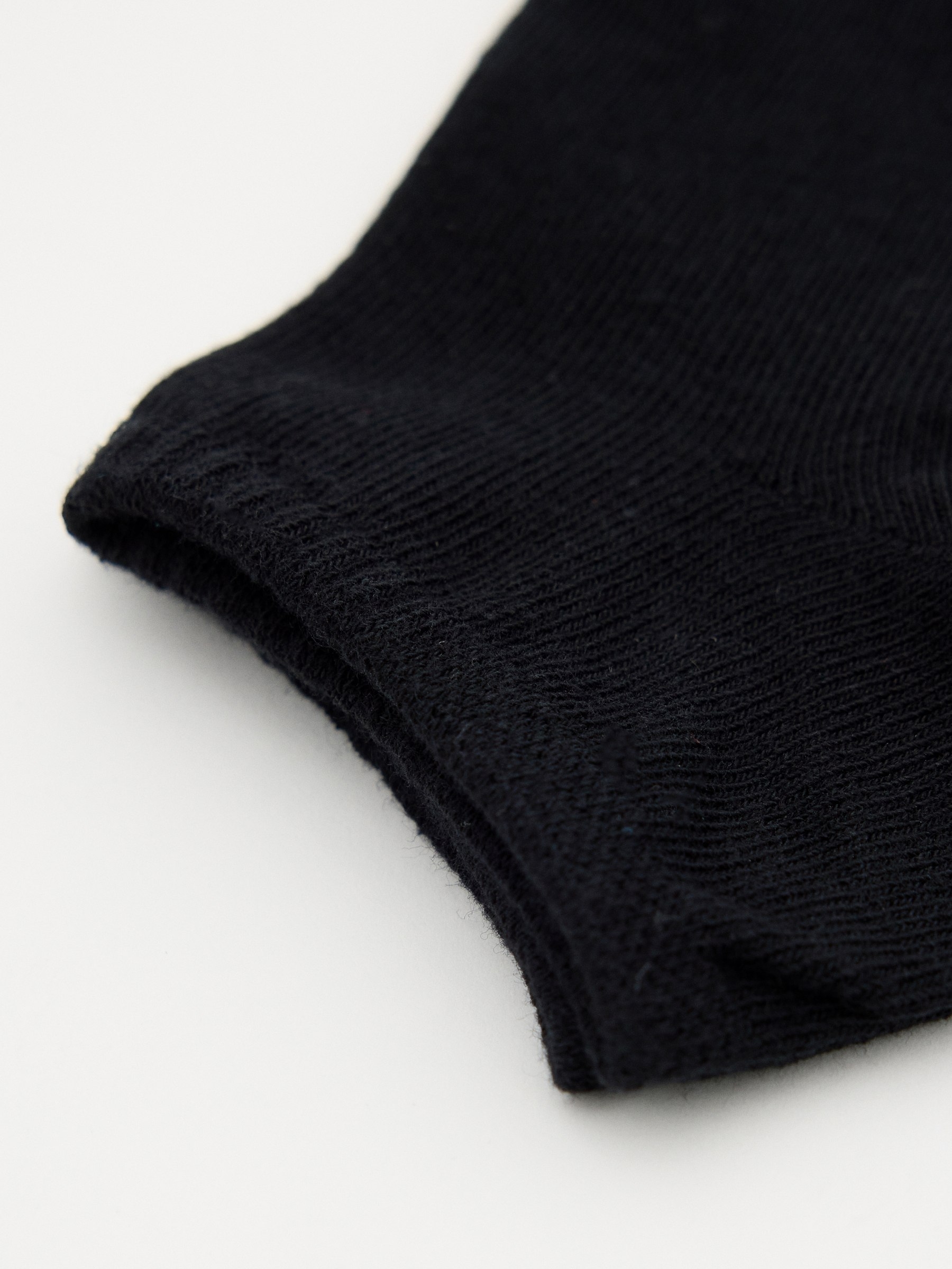 Pack 4 calcetines tobilleros negro vista frontal