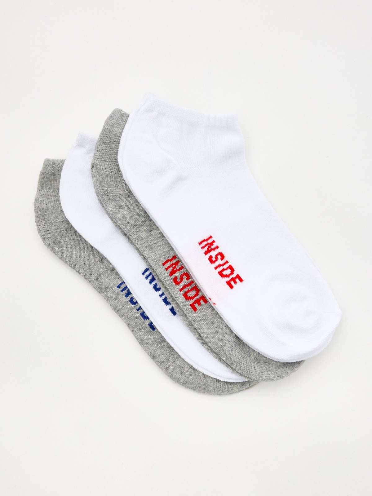 Pack 4 ankle socks multicolor back view