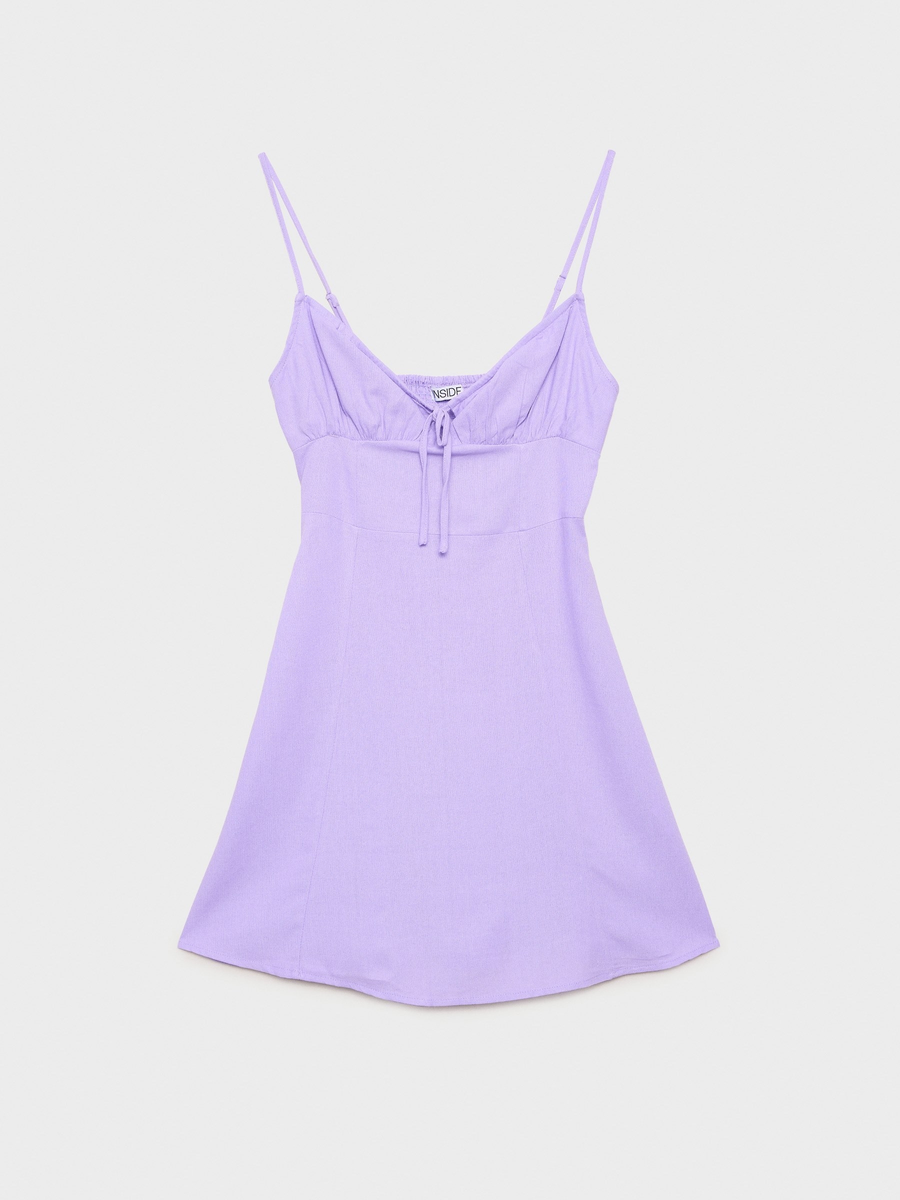 Rustic mini dress mauve middle front view