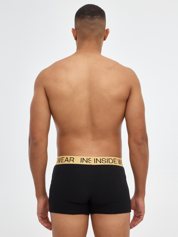 Plain boxer briefs 7 pack middle back view