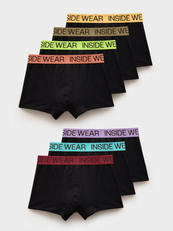 Plain boxer briefs 7 pack front view