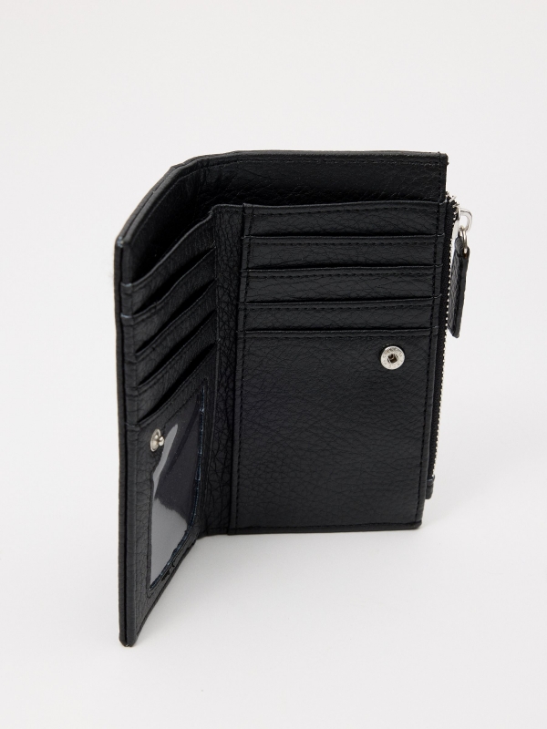 Black purse with studs black detail view