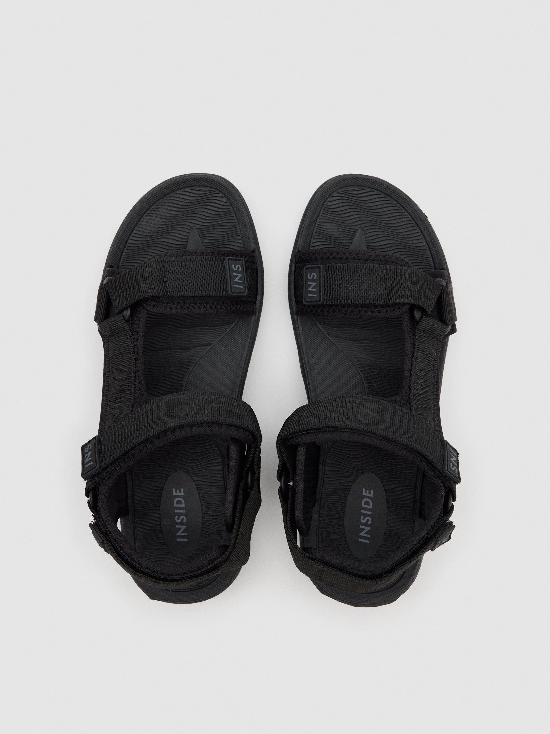Black nylon sport sandal