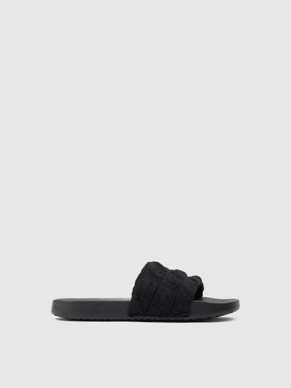Chanclas brillo negro