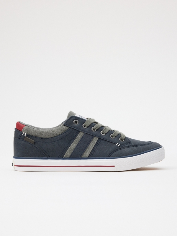 Sneakers with casual toe cap navy