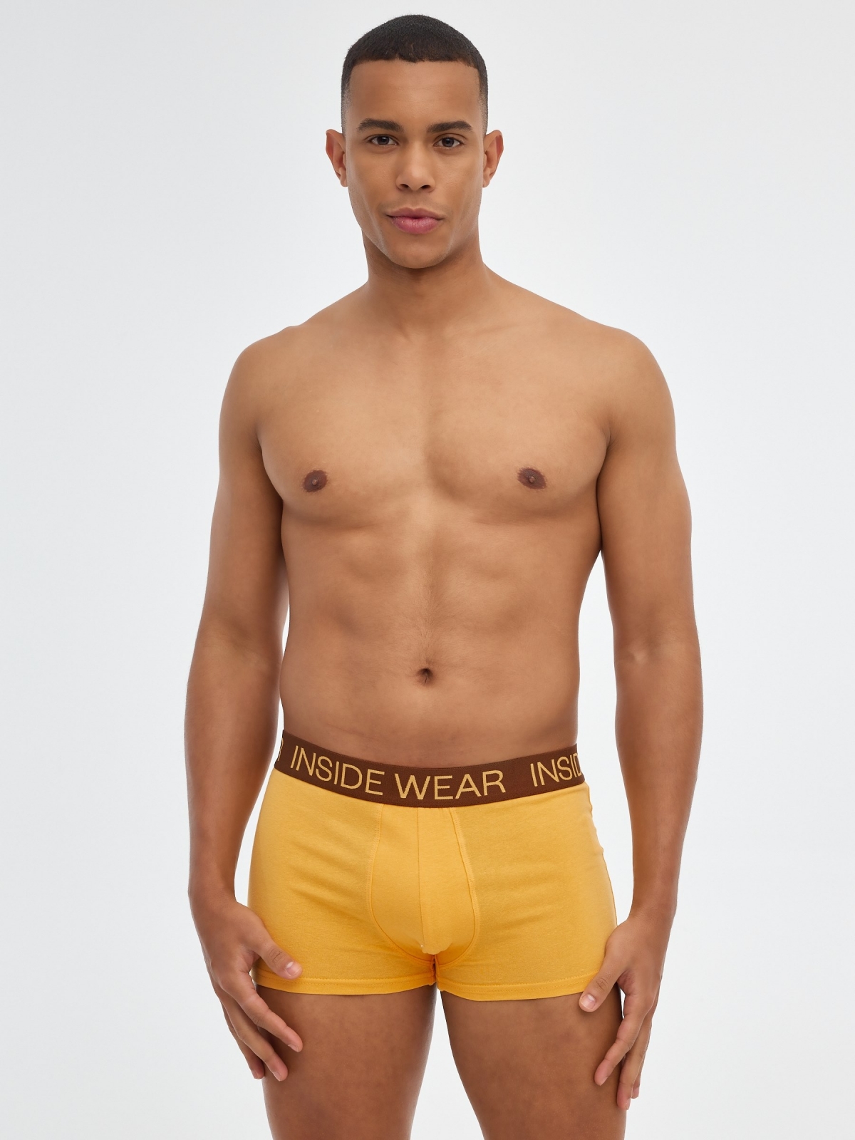 Calzoncillo boxer liso pack 6 vista frontal