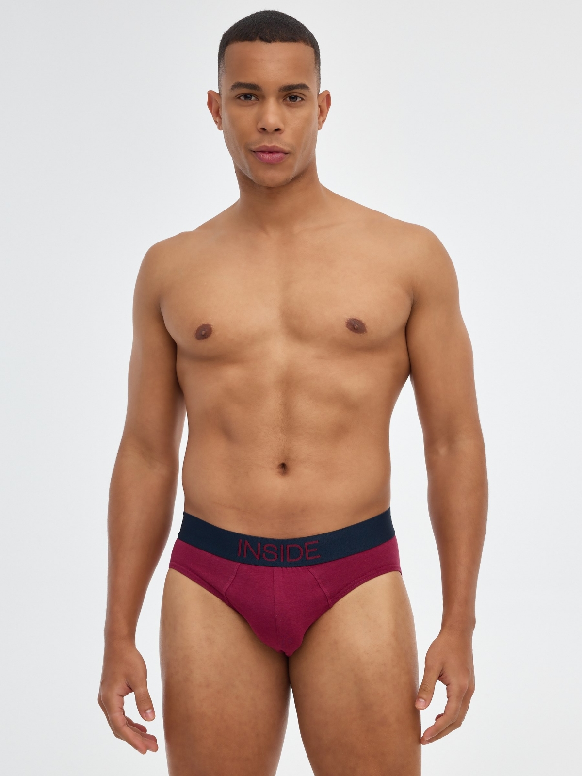 Calzoncillo slip liso pack 7 u vista frontal