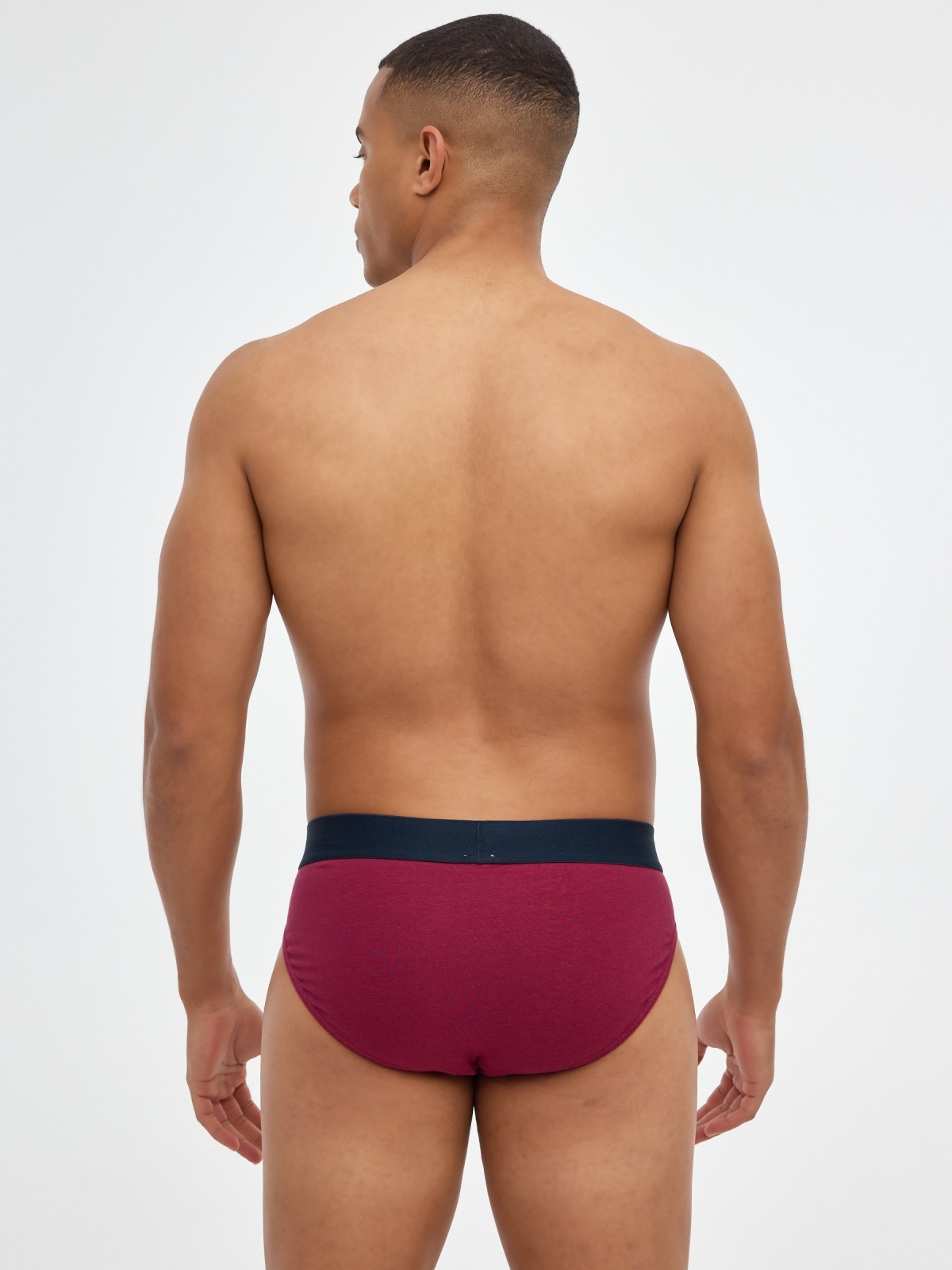 Calzoncillo slip liso pack 7 u vista trasera