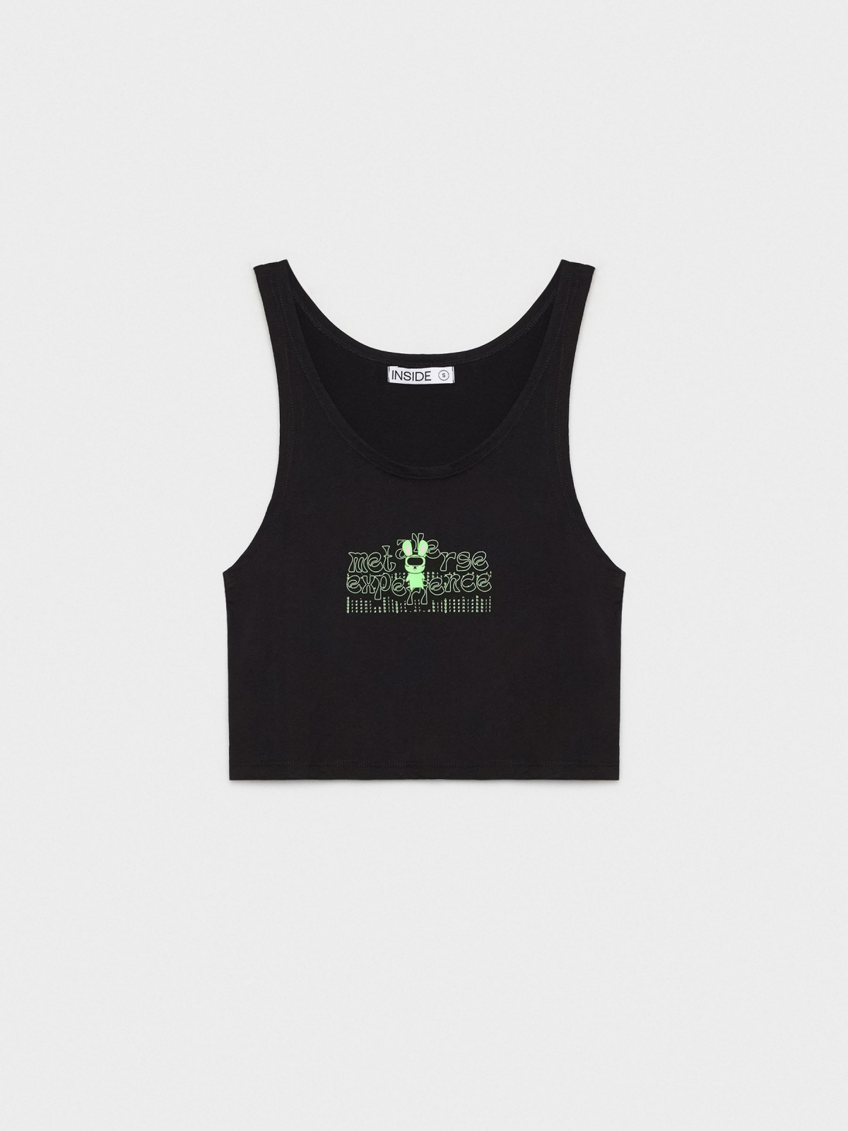 %Pto% Printed tank top black