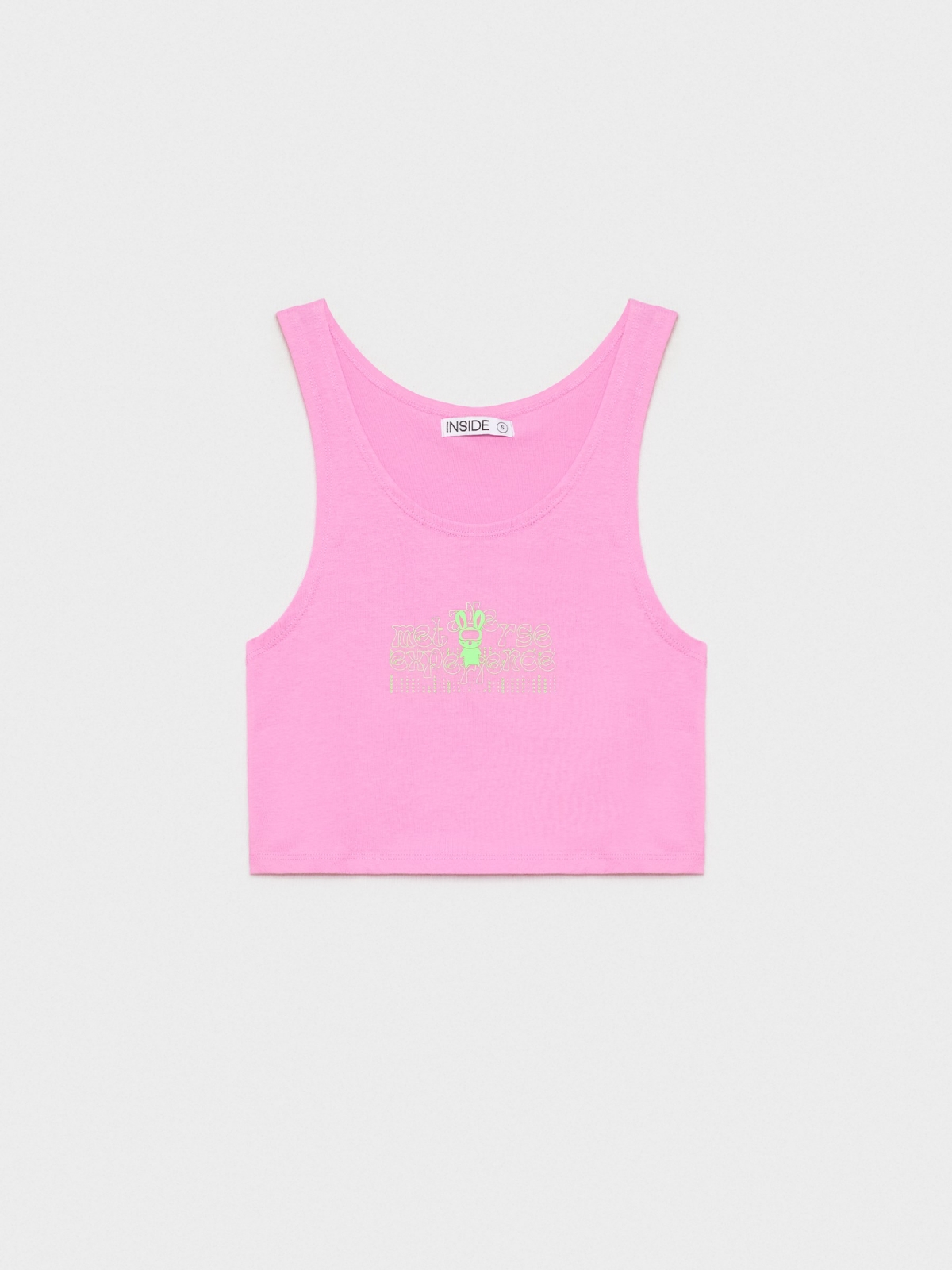 %Pto% Printed tank top magenta