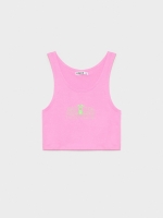 %Pto% Printed tank top magenta