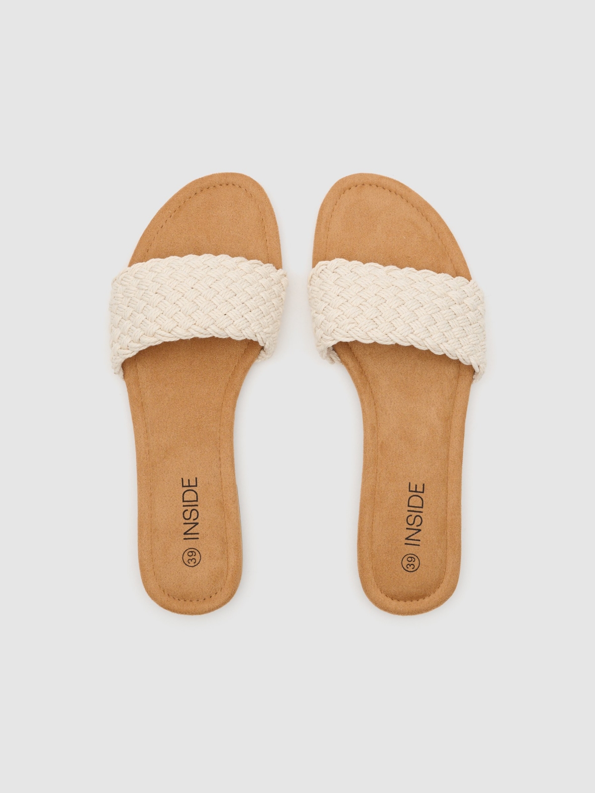 Off-white braided sandal off white zenithal view