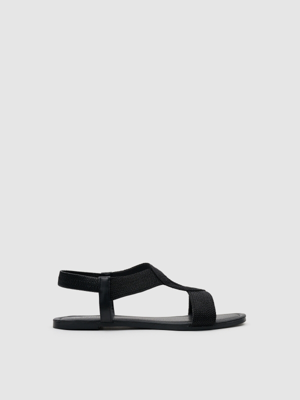 Sandalia trenza negro