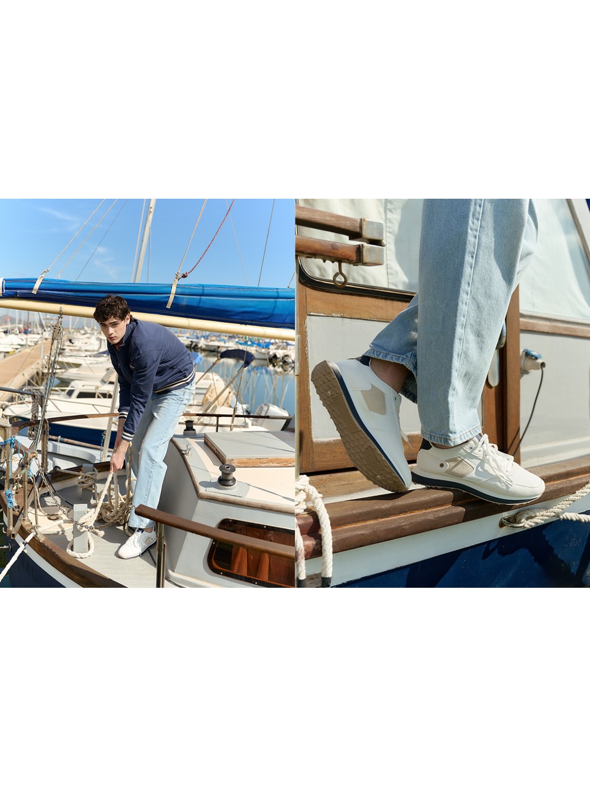 %NewExtra% Nylon sports shoes with rubber sole leather effect white