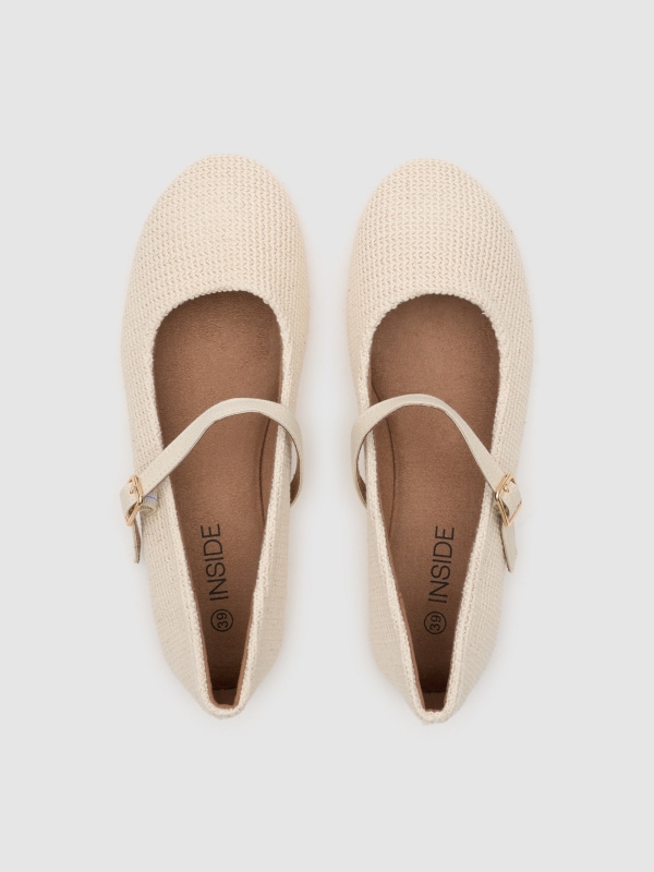 Sabrina hook buckle beige zenithal view