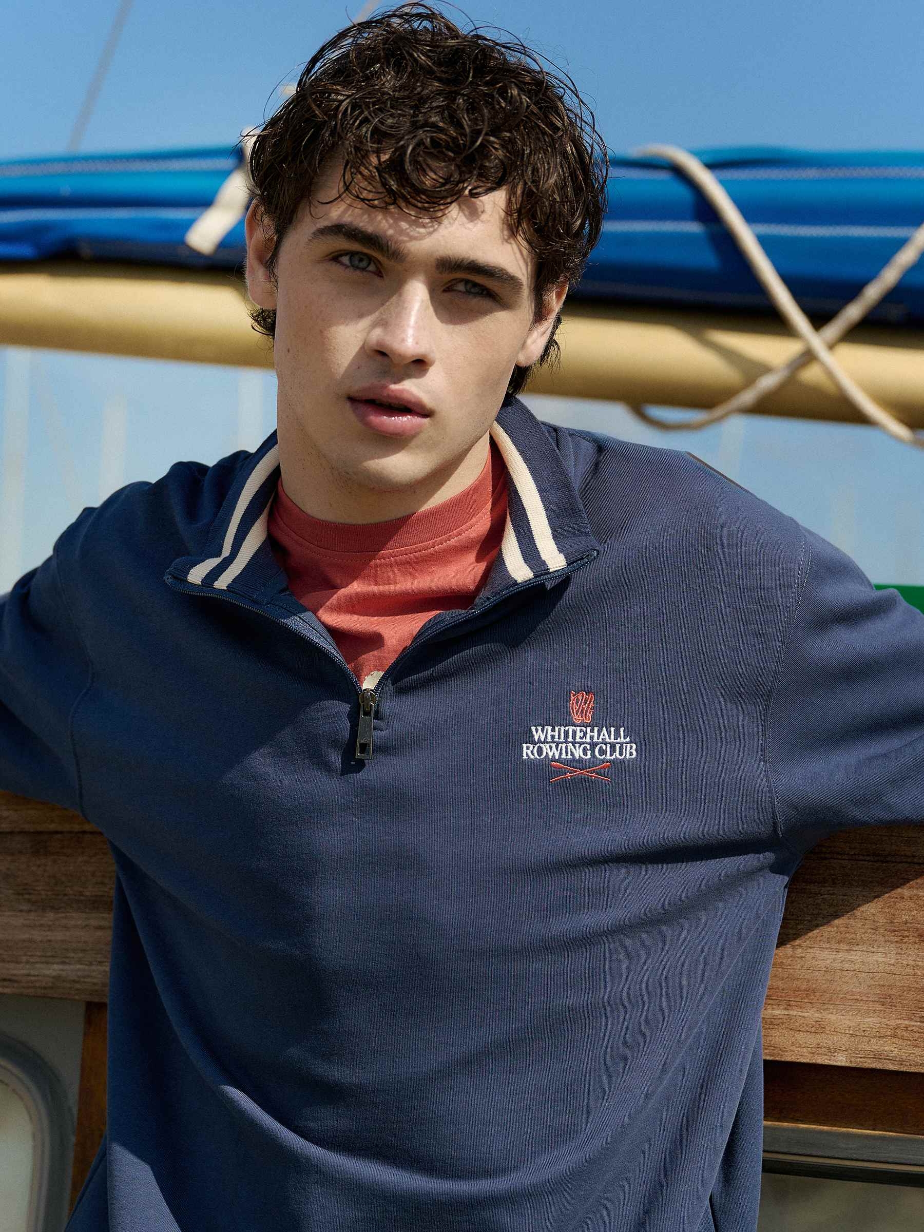 Inside Short Sleeve T-Shirt brick red middle front view