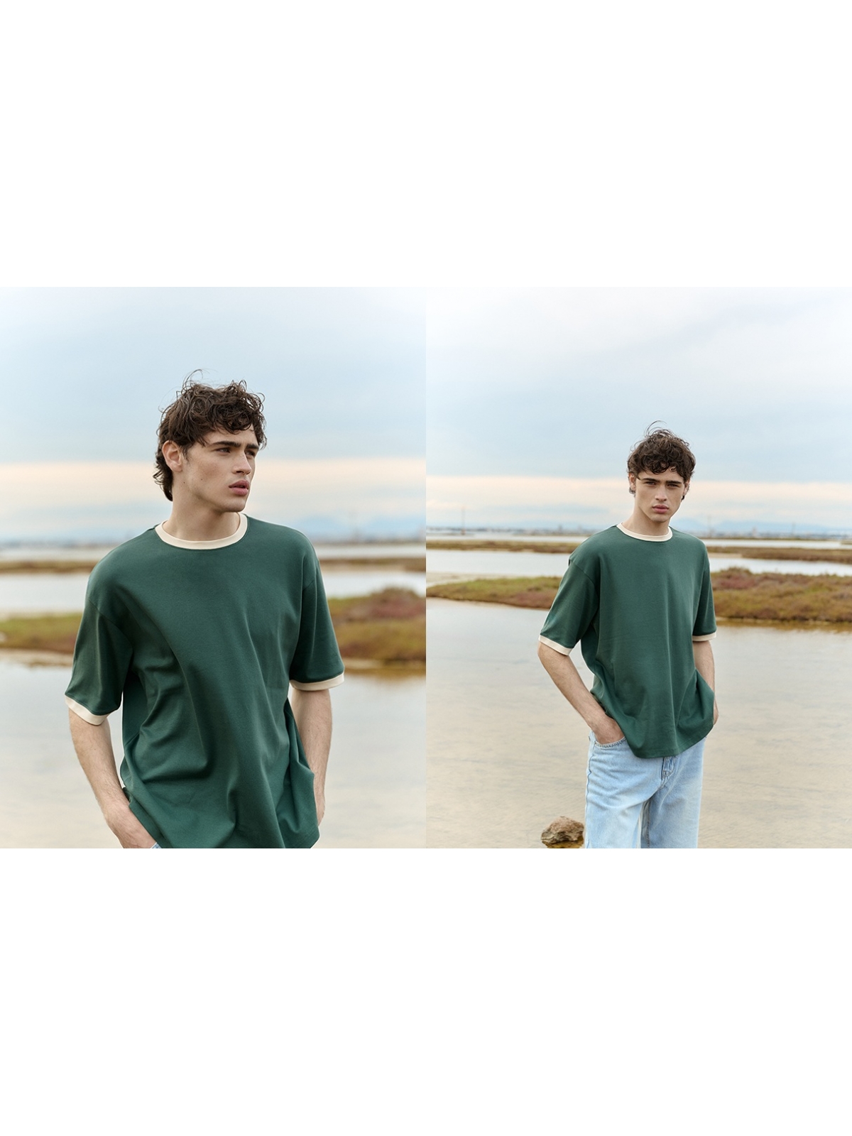 %NewExtra% Basic Round Neck T-Shirt dark green