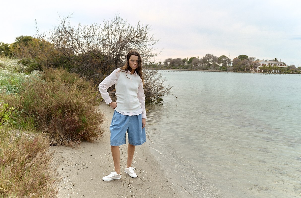 Camisa popelín rayas manga larga