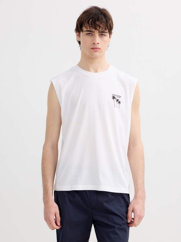 Miami tank top white middle front view