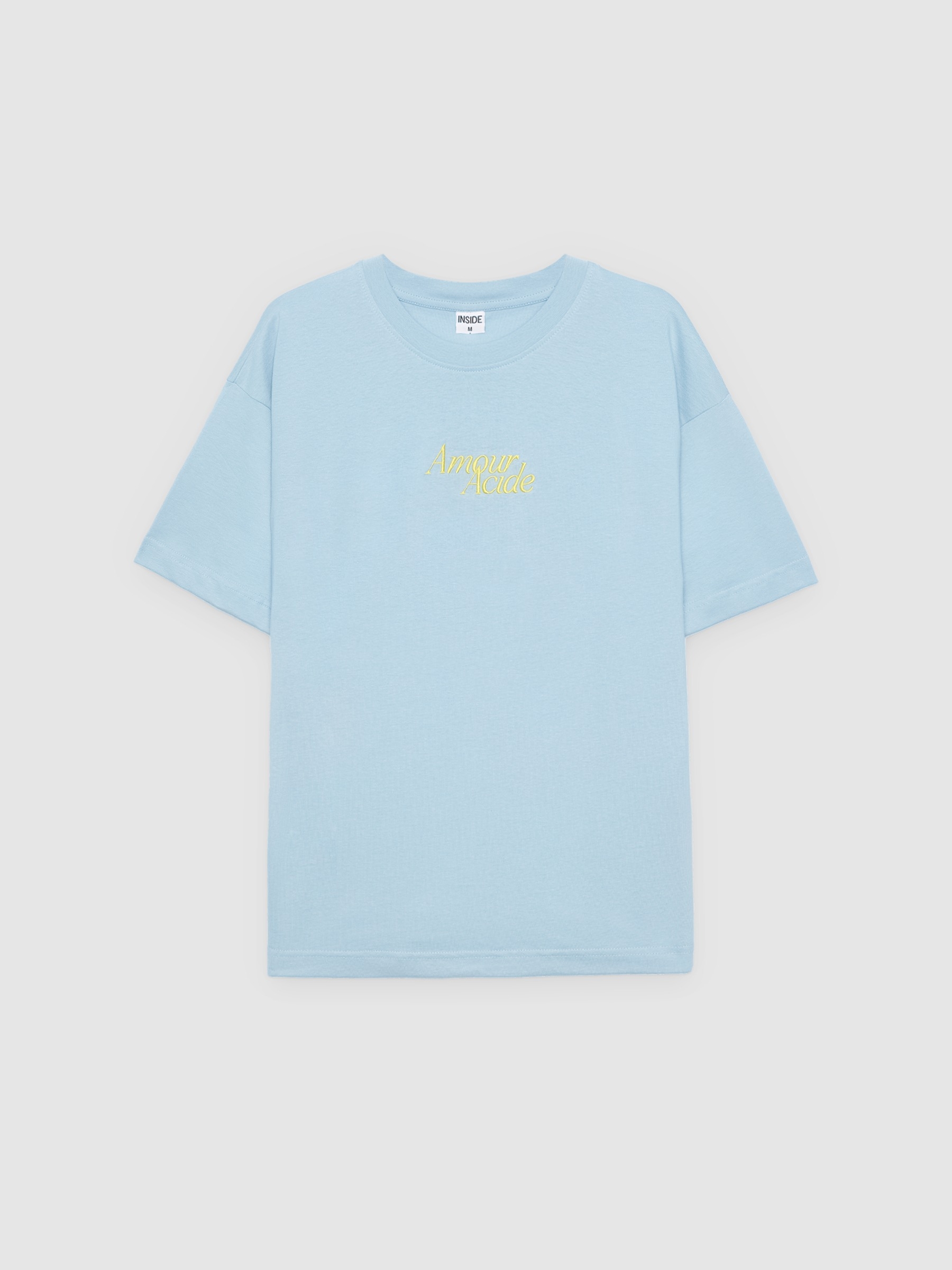 Camiseta amour acide azul vista meia frontal