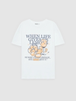 %Pto% Oversized lemon t-shirt white front view