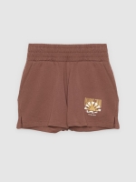 %Pto% Short Paradise felpa chocolate vista frontal