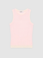 %Pto% Sleeveless T-shirt with double-layer effect