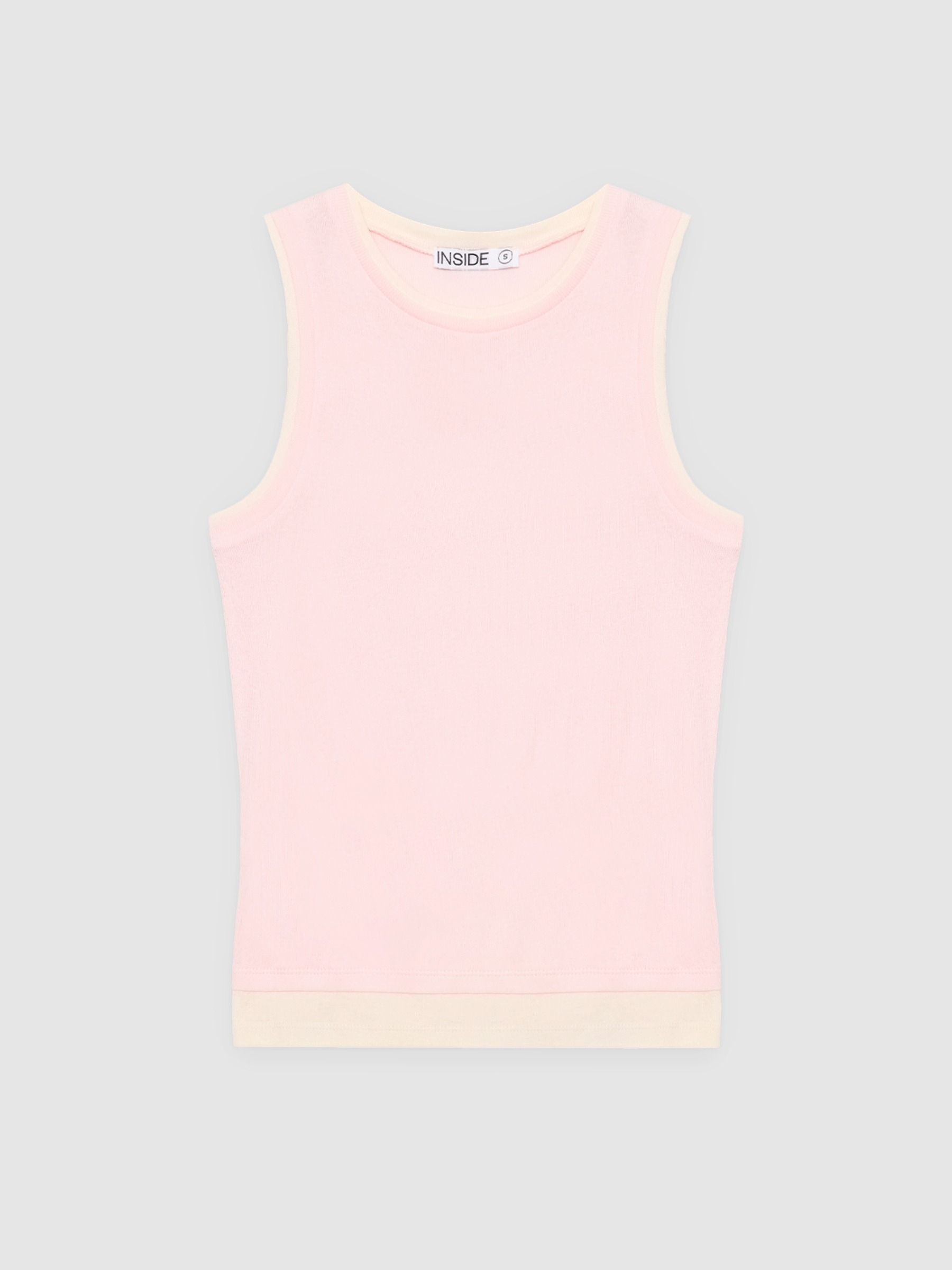 %Pto% Sleeveless T-shirt with double-layer effect