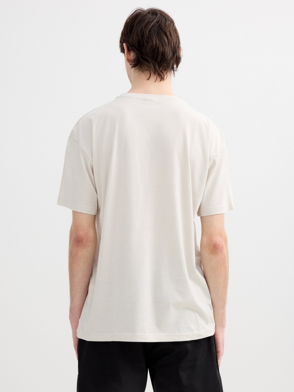 Camiseta estampada inside gris claro vista media trasera