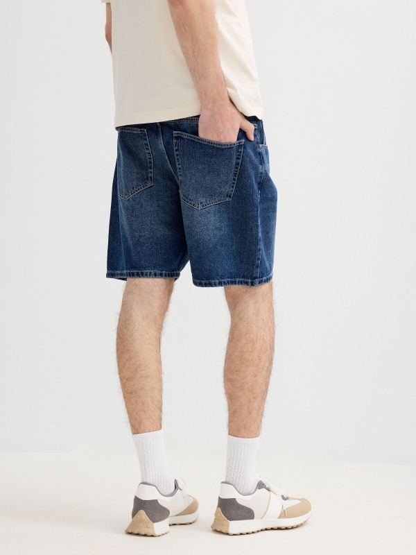 Regular denim Bermuda shorts