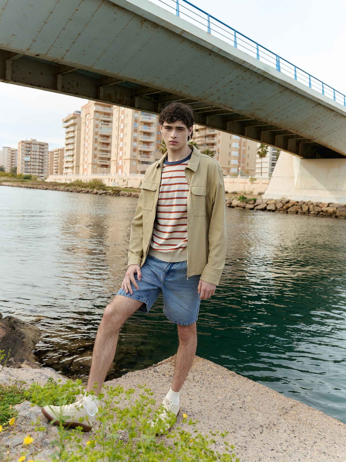 %New% Regular denim shorts blue