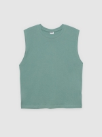 %Pto% Camiseta sin mangas algodón verde vista frontal