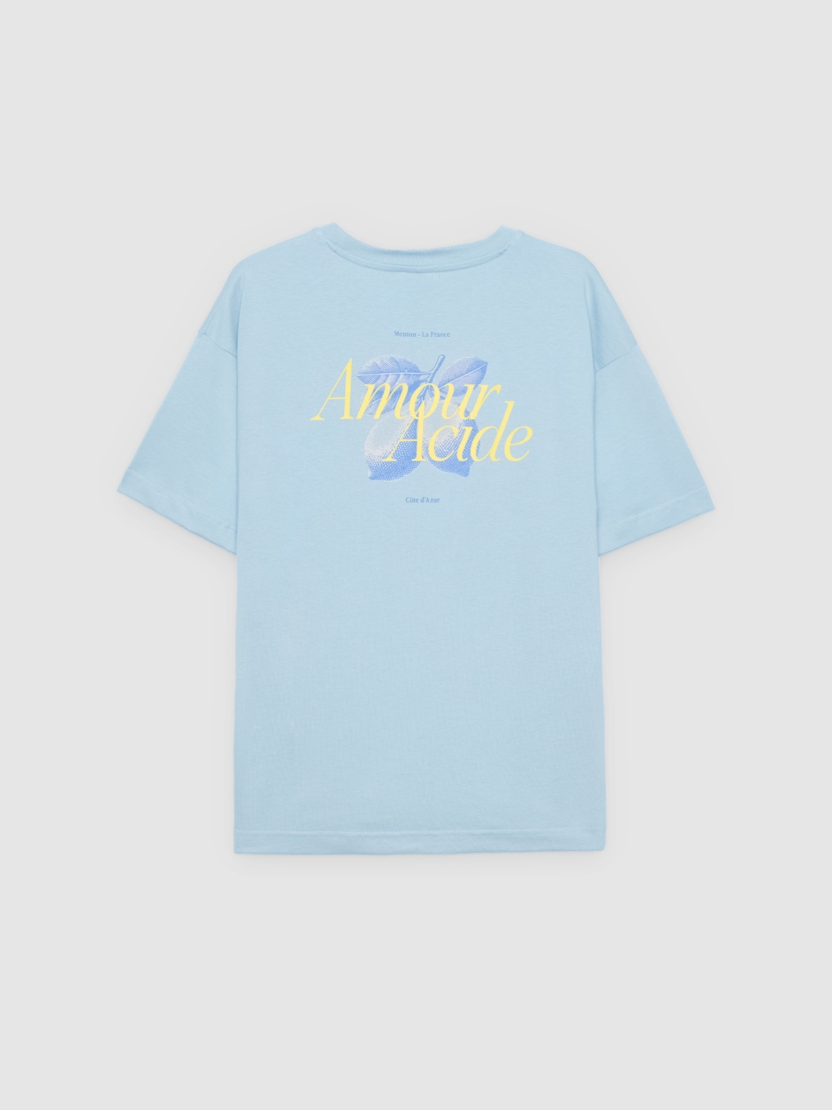 Acid love T-shirt blue back view