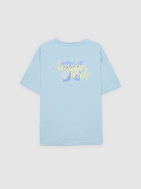Camiseta amour acide azul vista traseira