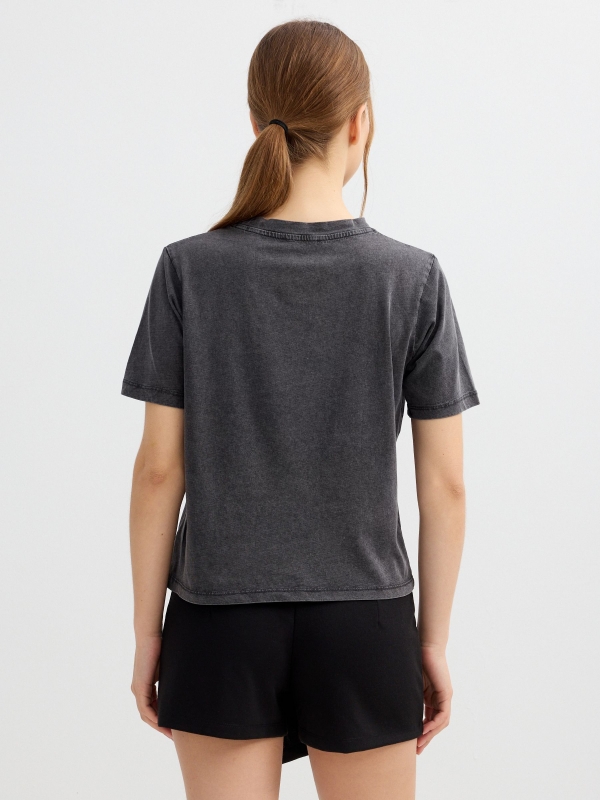 Renoir short-sleeve T-shirt dark grey middle back view