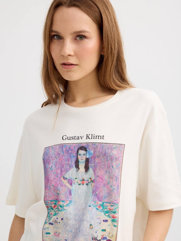 Klimt oversized T-shirt off white detail view