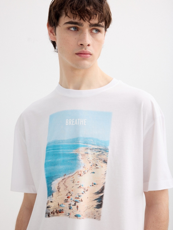 Breathe T-shirt white detail view
