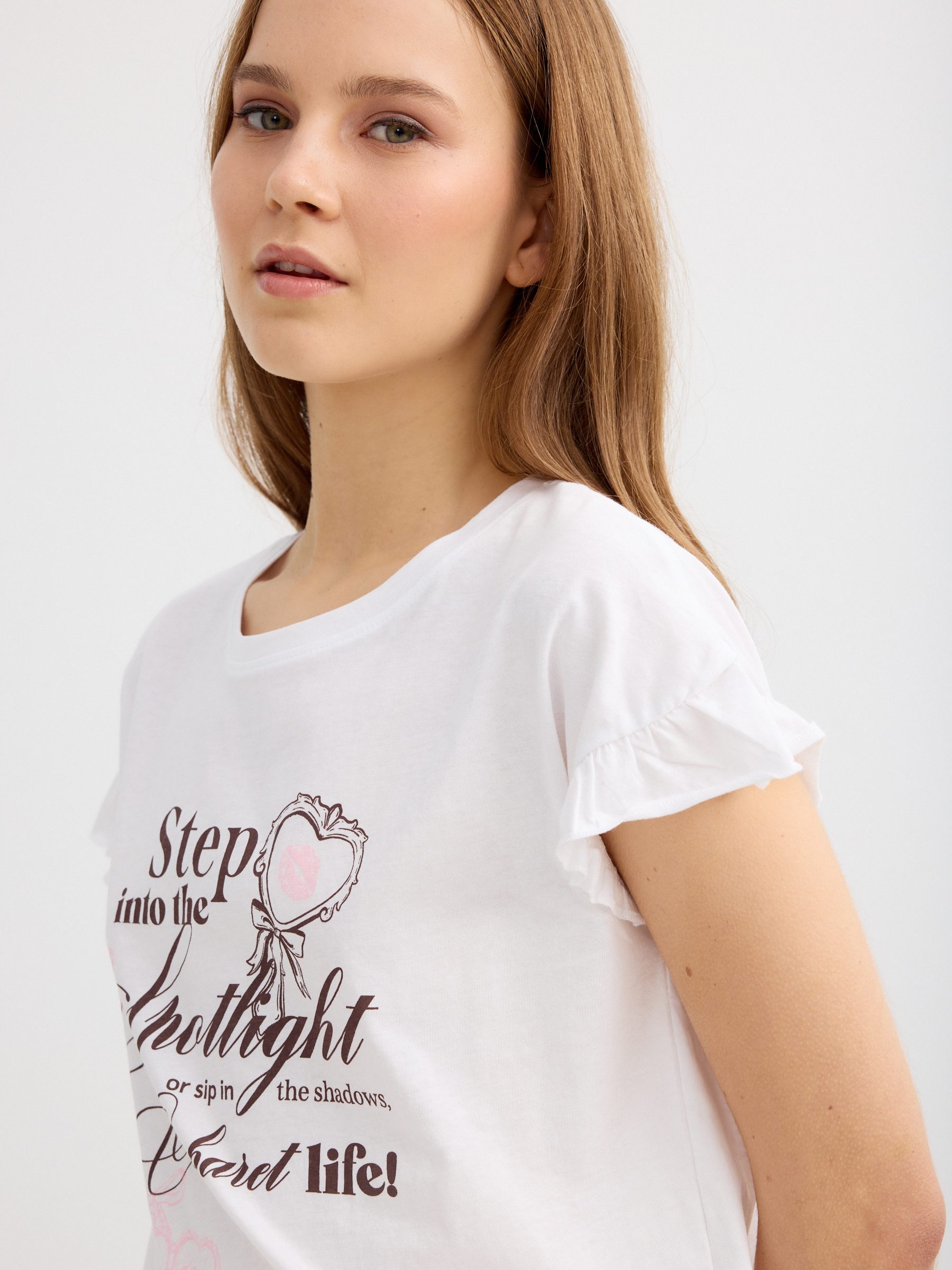 T-shirt with ruffles