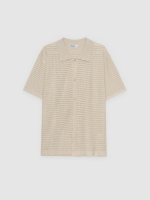 %Pto% Buttoned knit shirt raw front view