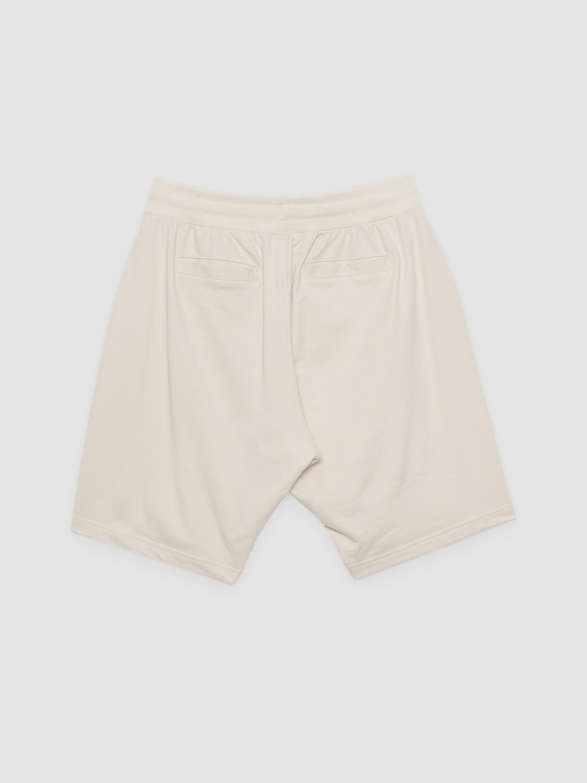 Fleece jogger Bermuda shorts raw back view