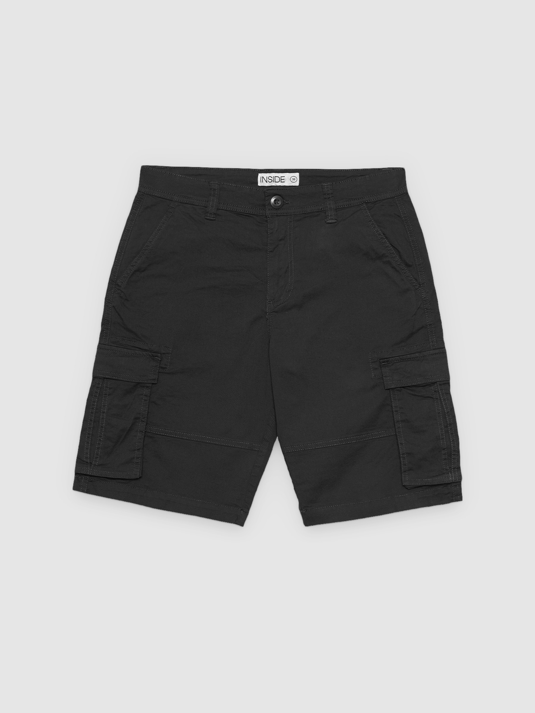 Bermuda cargo jogger gris vista media frontal