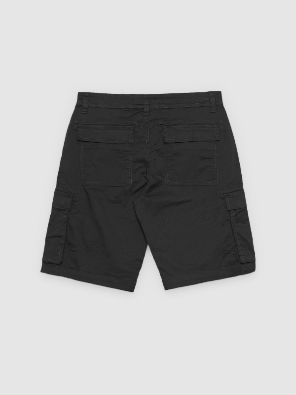 Bermuda cargo jogger gris vista trasera